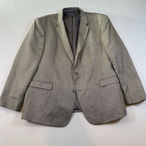 Tommy Hilfiger Men's Tweed Sport Coat Blazer Houndstooth Brown 50R - Picture 1 of 6